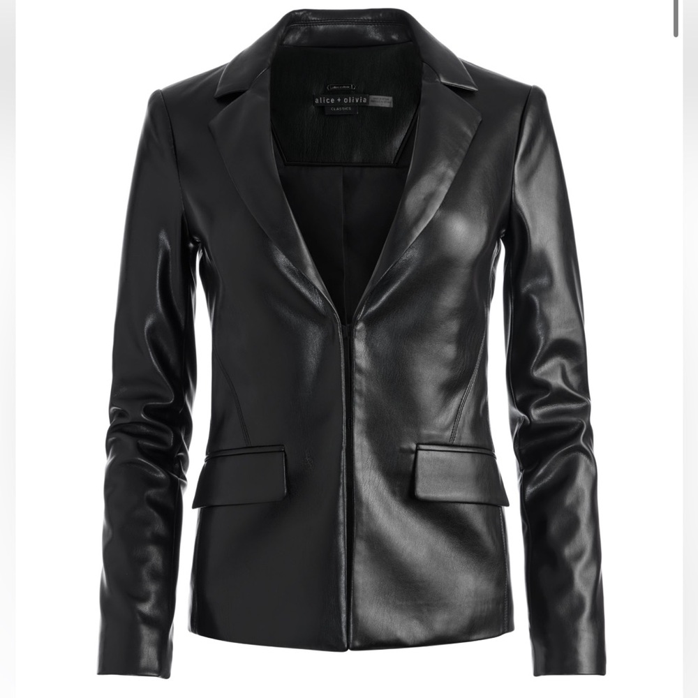 Alice + Olivia Vegan leather blazer